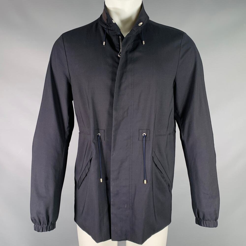 OAMC Size M Navy Wool Blend Drawstring Jacket